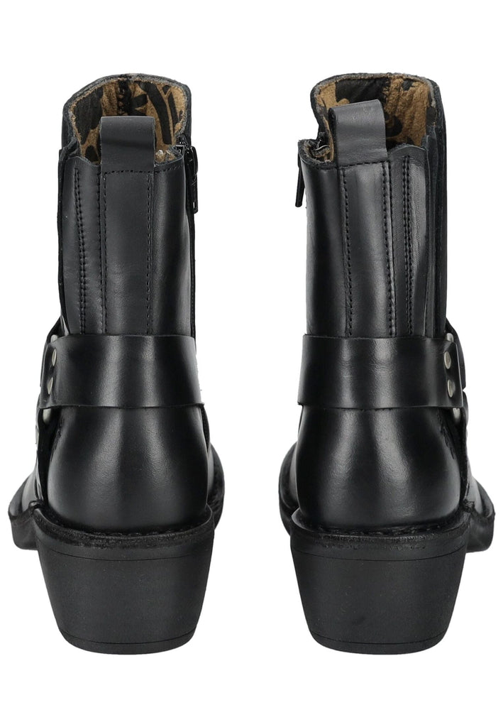 FLY London Stiefelette Leder Schwarz Warmfutter
