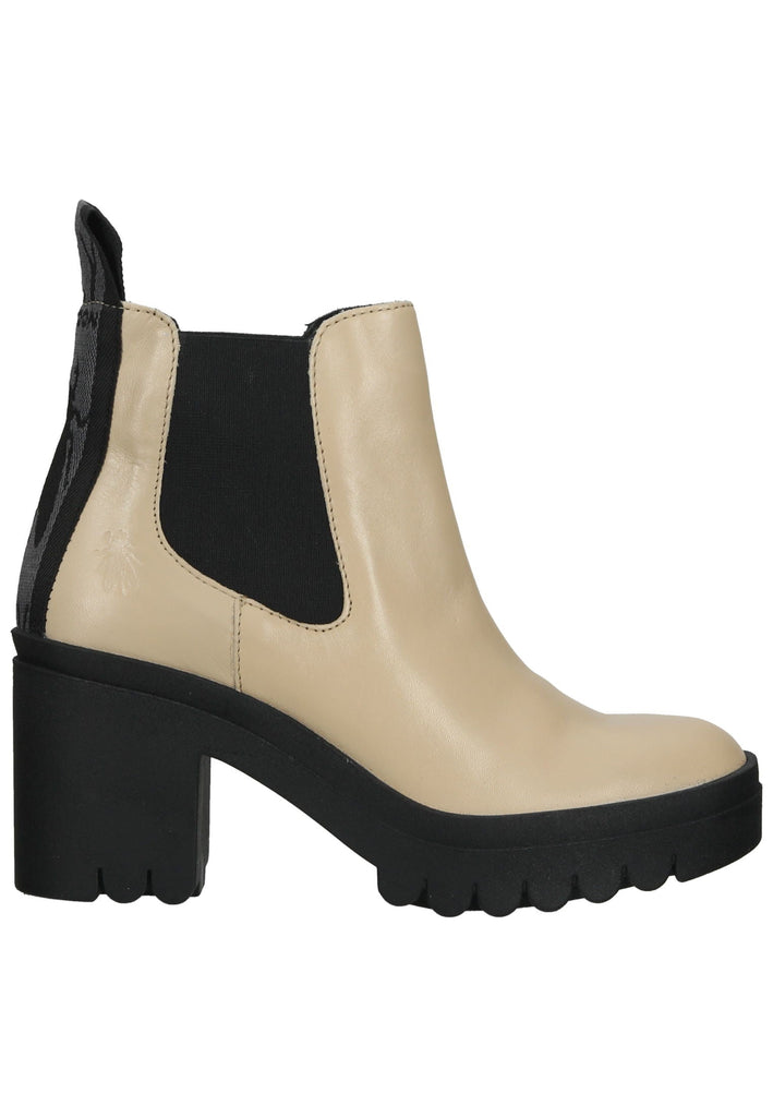 FLY London Stiefelette Leder/Textil Beige