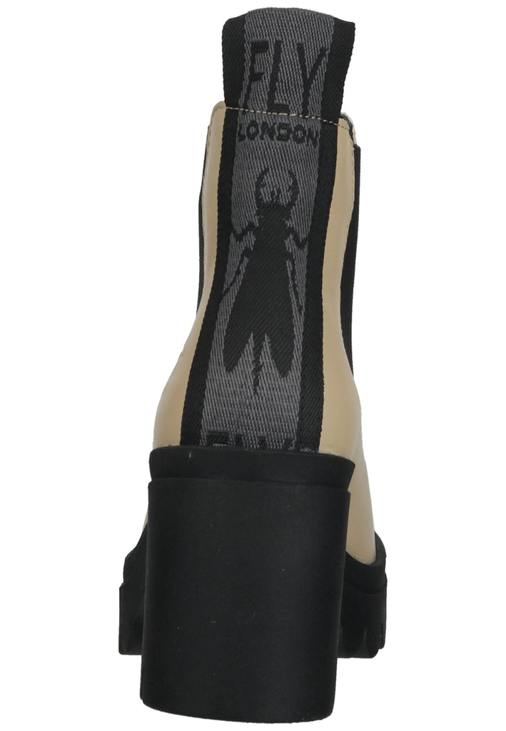 FLY London Stiefelette Leder/Textil Beige