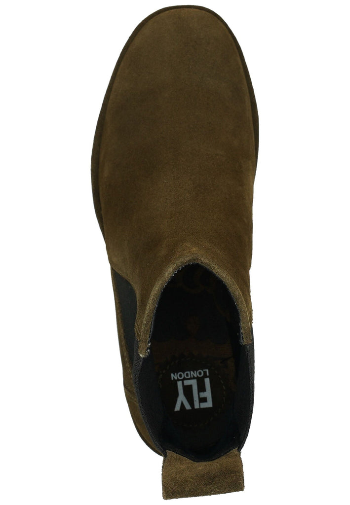 FLY London Stiefelette Leder/Textil Braun Warmfutter