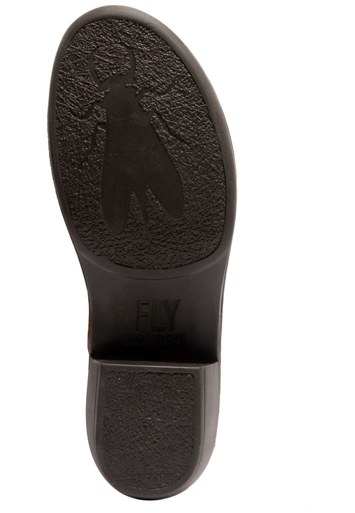 FLY London Stiefelette Leder/Textil Camel