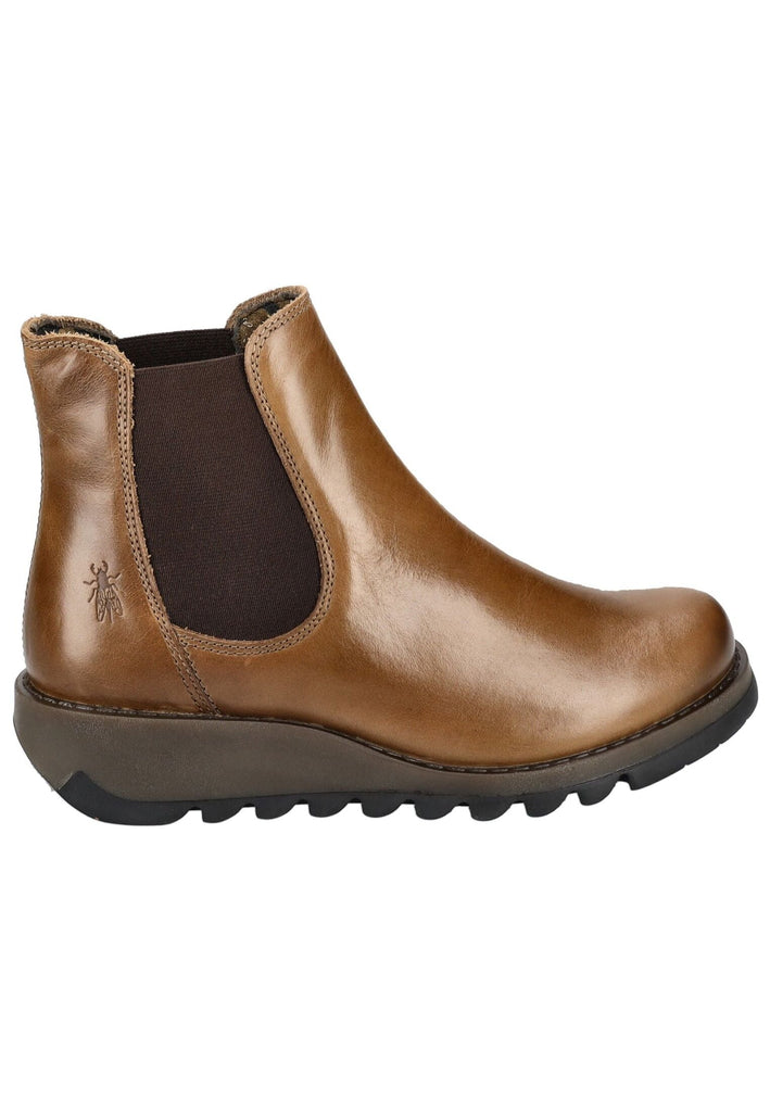 FLY London Stiefelette Leder/Textil Camel