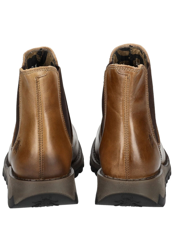 FLY London Stiefelette Leder/Textil Camel