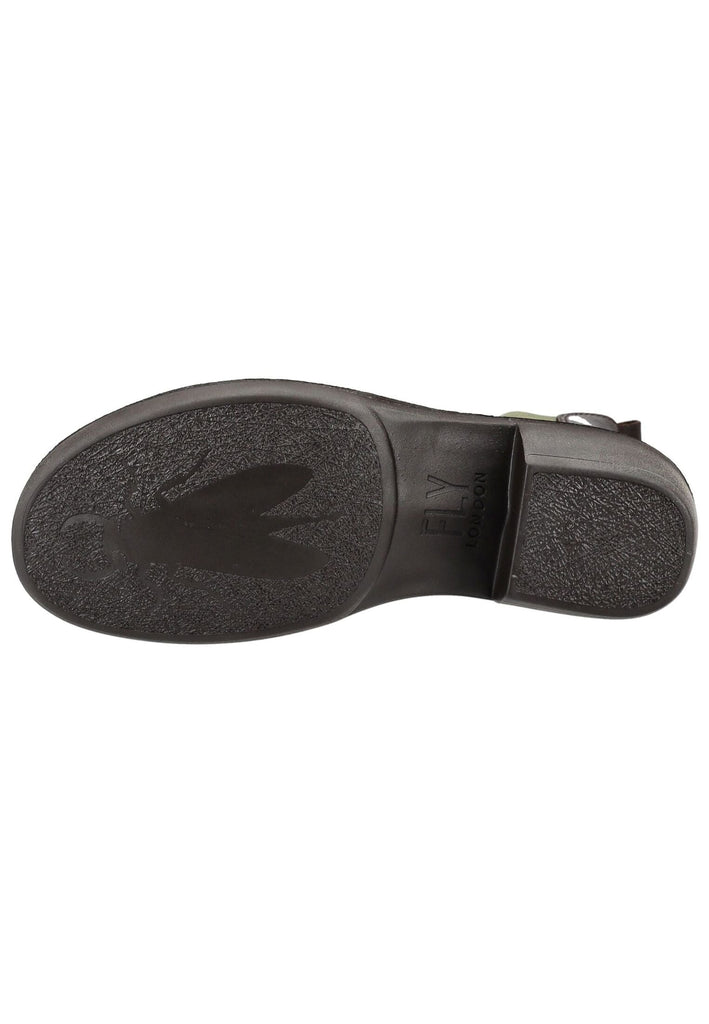 FLY London Stiefelette Leder/Textil Dunkelbraun