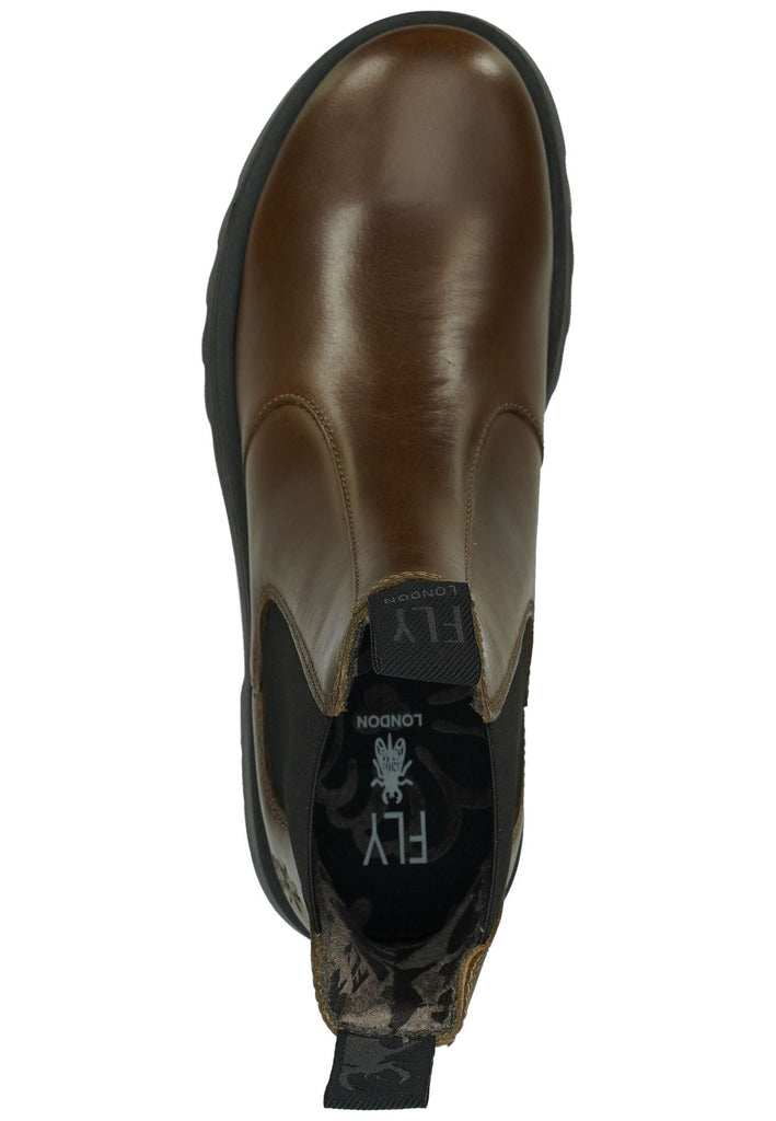 FLY London Stiefelette Leder/Textil Oliv Warmfutter