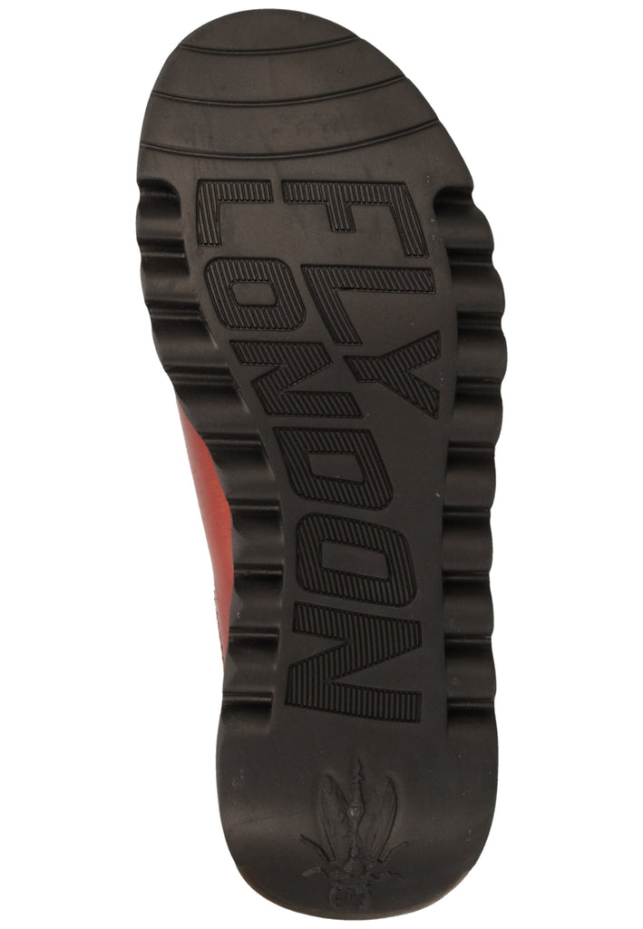 FLY London Stiefelette Leder/Textil Rot