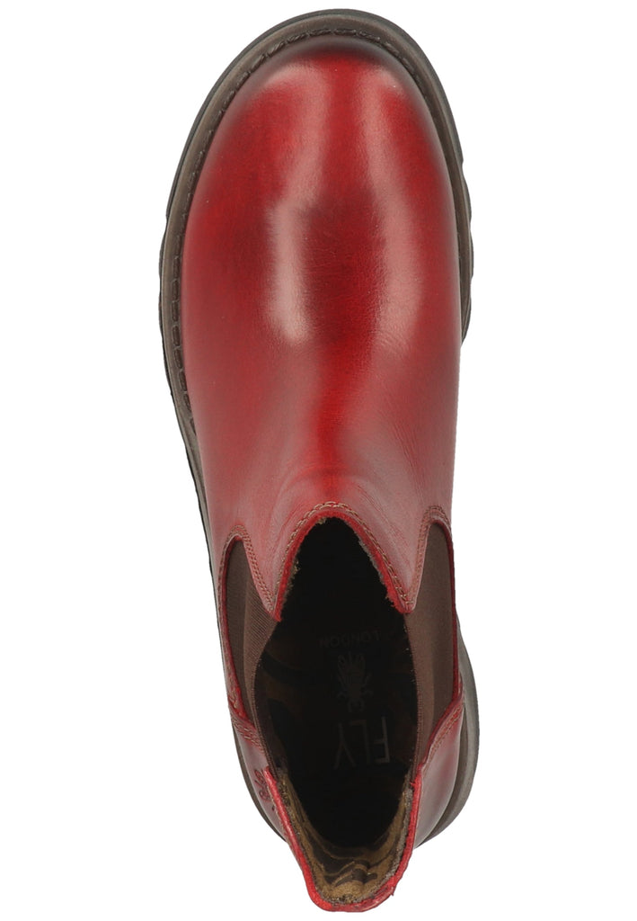 FLY London Stiefelette Leder/Textil Rot