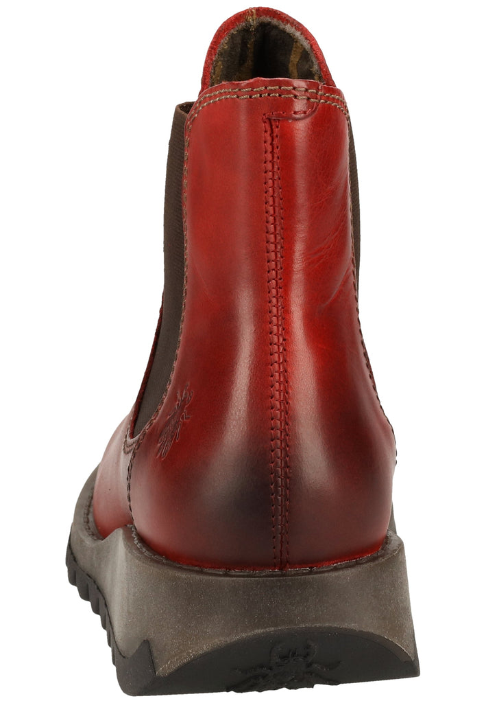 FLY London Stiefelette Leder/Textil Rot