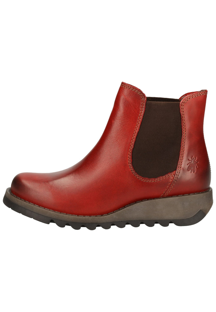 FLY London Stiefelette Leder/Textil Rot