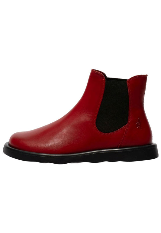 FLY London Stiefelette Leder/Textil Rot