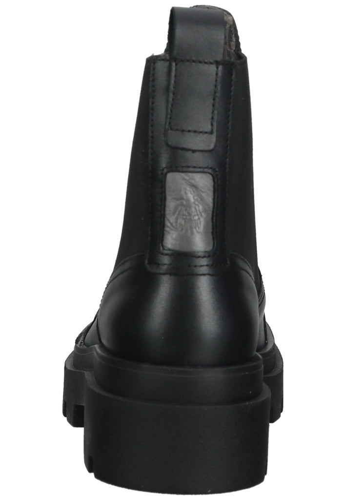 FLY London Stiefelette Leder/Textil Schwarz