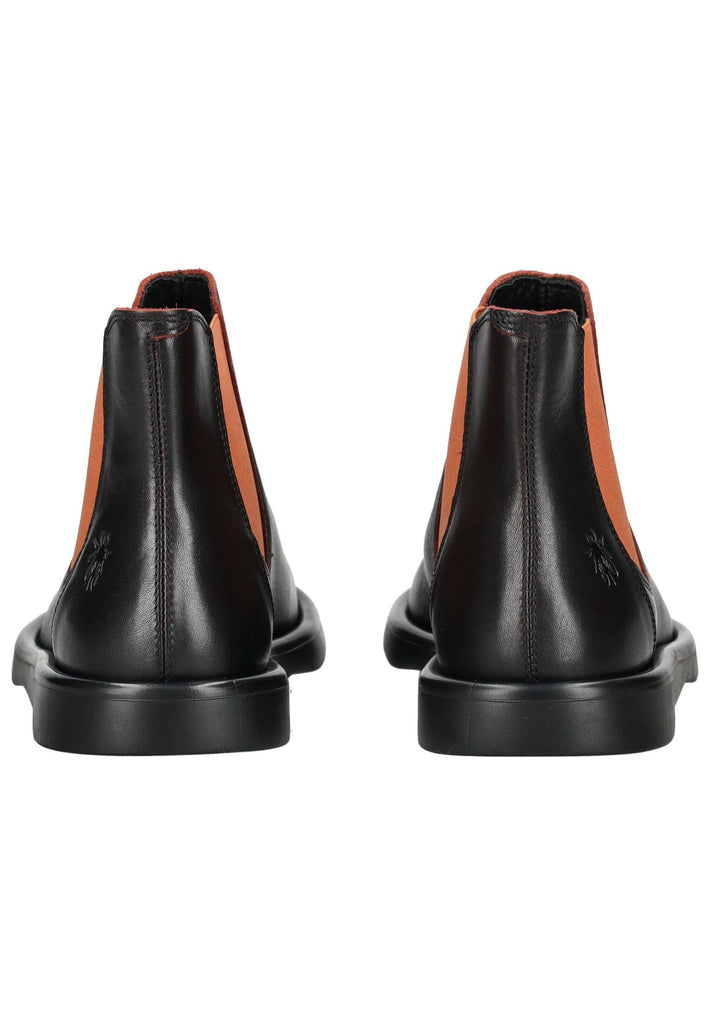 FLY London Stiefelette Leder/Textil Schwarz/Rot