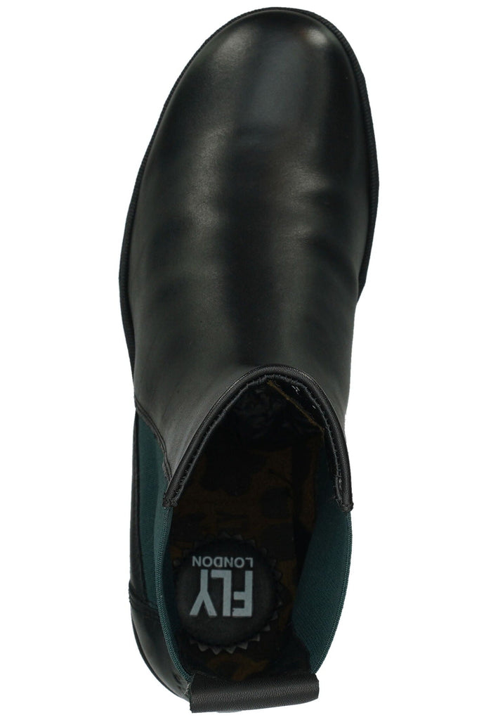 FLY London Stiefelette Leder/Textil Schwarz Warmfutter