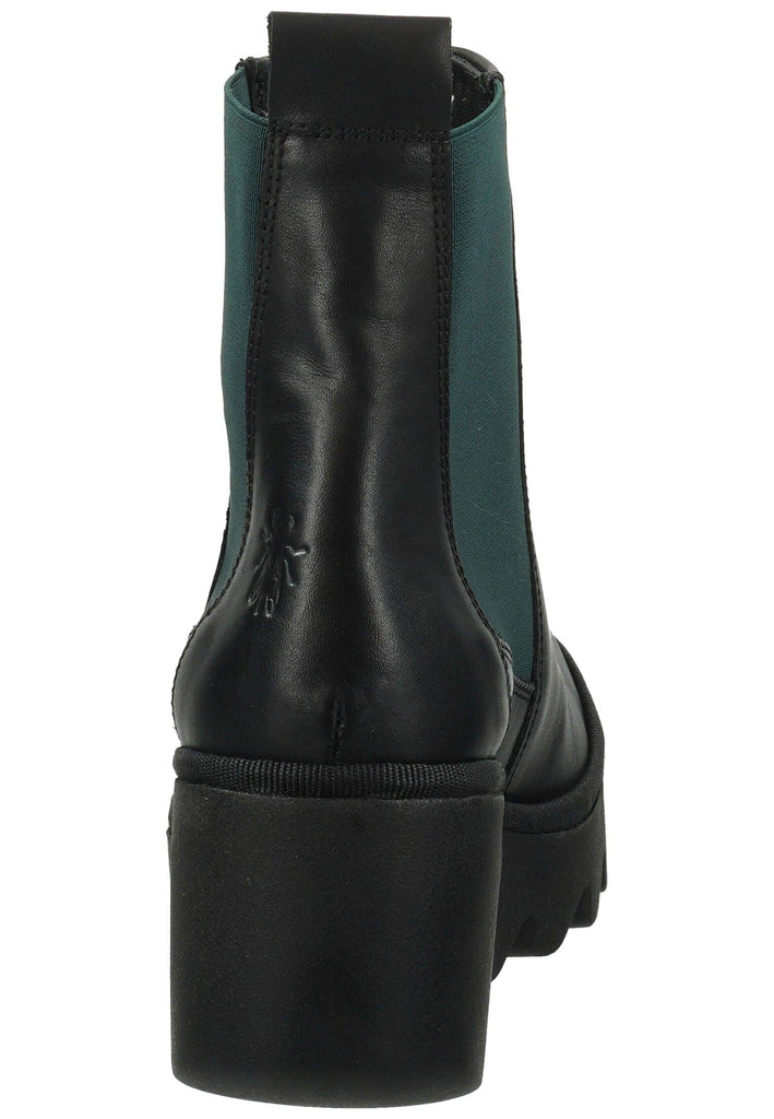 FLY London Stiefelette Leder/Textil Schwarz Warmfutter