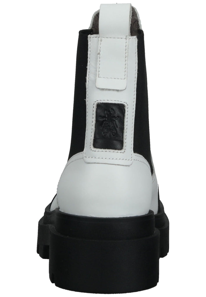 FLY London Stiefelette Leder/Textil Weiß