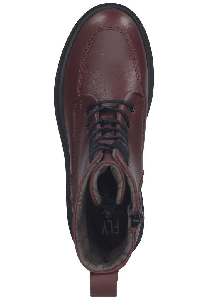 FLY London Stiefelette Leder Wine