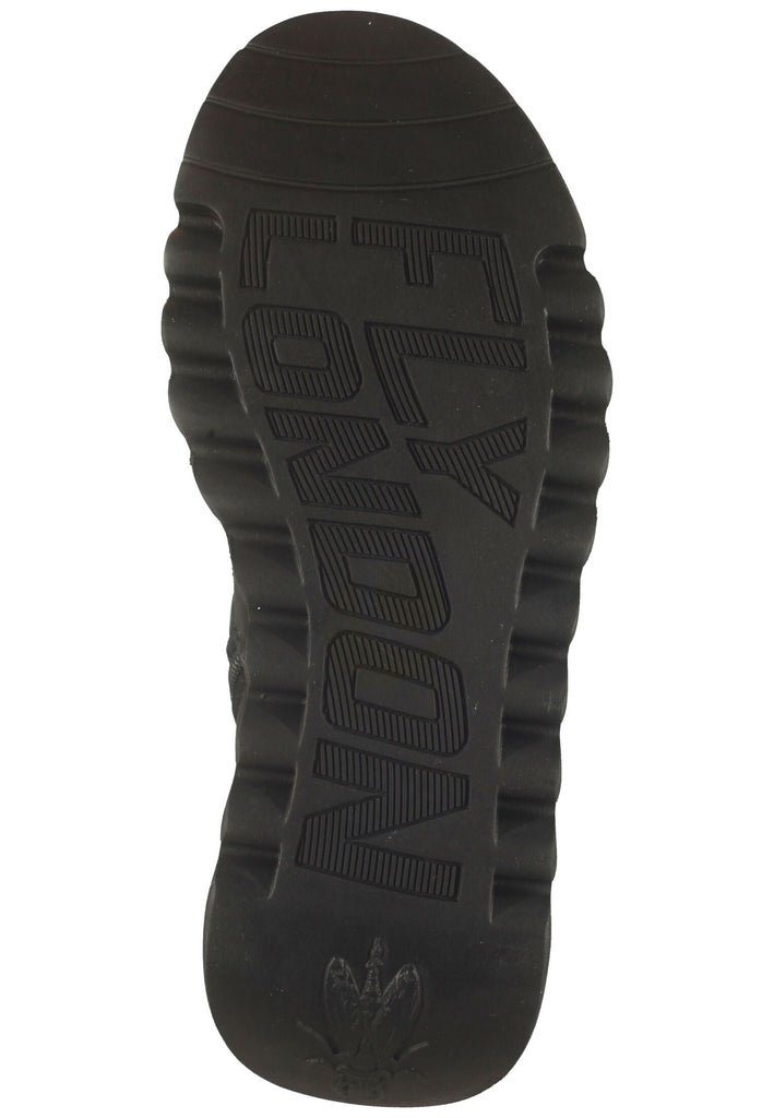 FLY London Stiefelette Lederimitat Schwarz