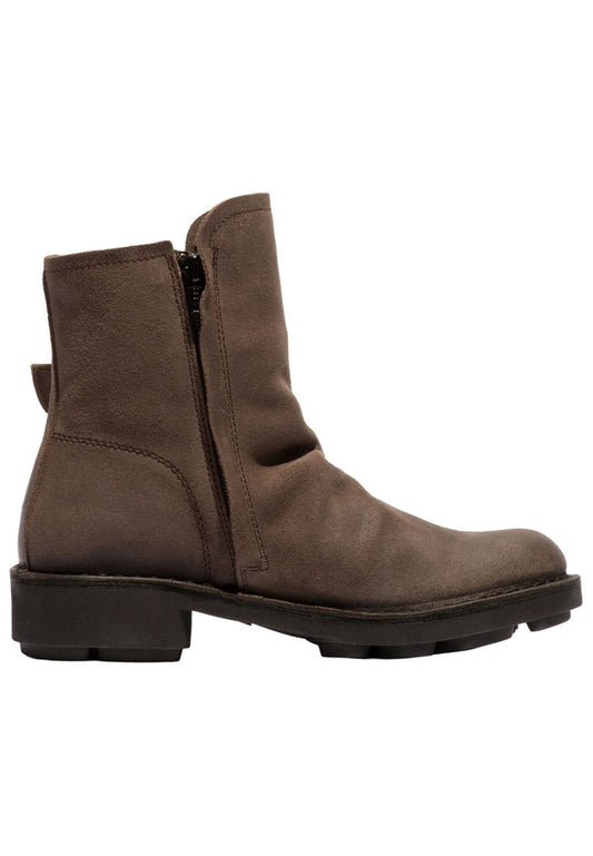 FLY London Stiefelette Veloursleder Taupe