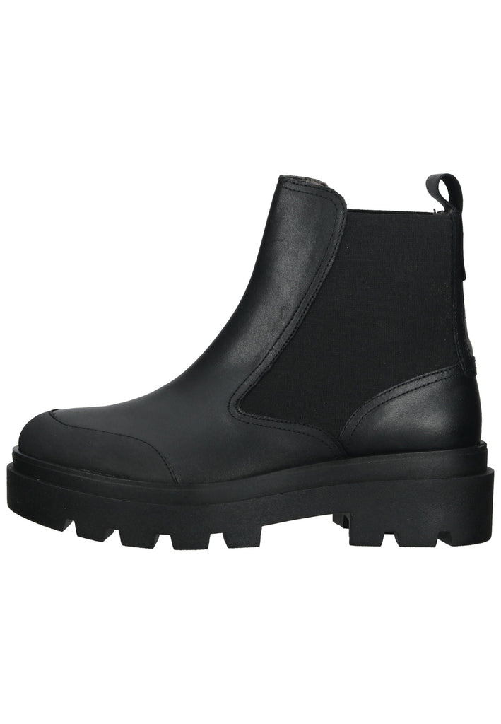 Stiefeletten FLY London Stiefelette Leder/Textil Schwarz