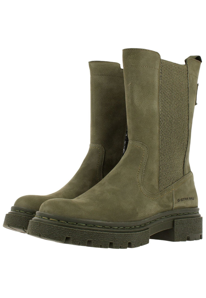 G-Star Stiefelette Veloursleder Oliv