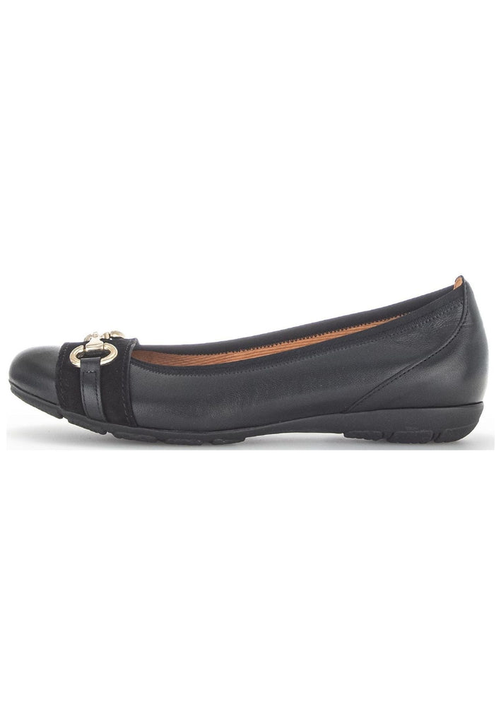 Ballerinas Gabor Ballerinas Nappaleder Schwarz/Gold