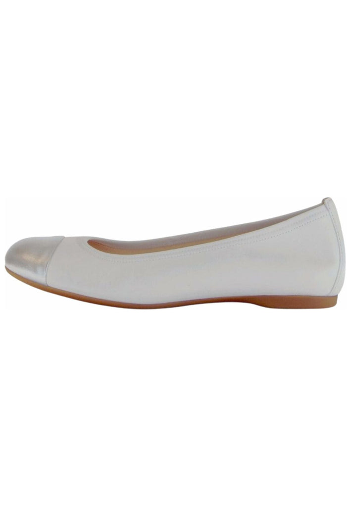 Ballerinas Gabor Ballerinas Nappaleder Weiß/Silber