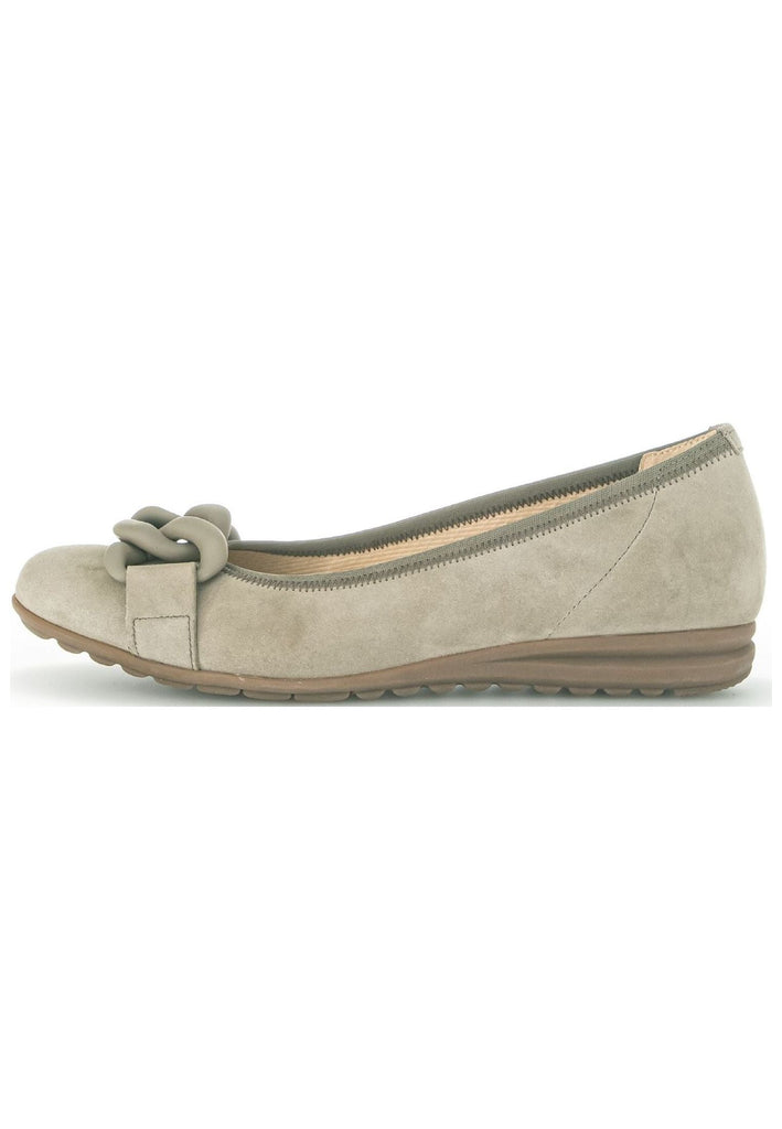 Ballerinas Gabor Ballerinas Veloursleder Khaki
