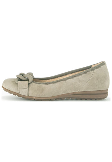 Ballerinas Gabor Ballerinas Veloursleder Khaki