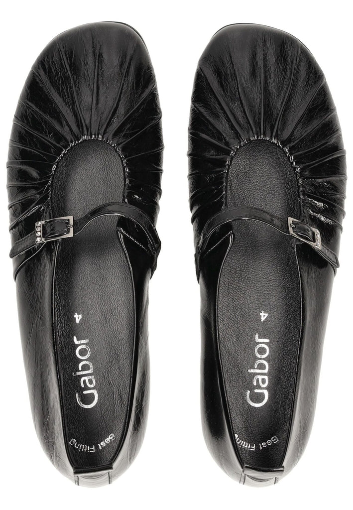 Gabor Ballerinas Leder Schwarz