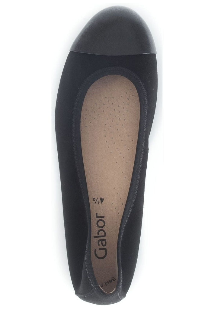 Gabor Ballerinas Leder Schwarz