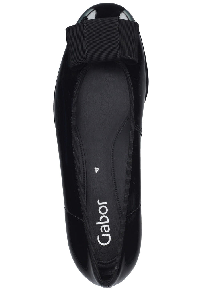 Gabor Ballerinas Leder Schwarz Lack