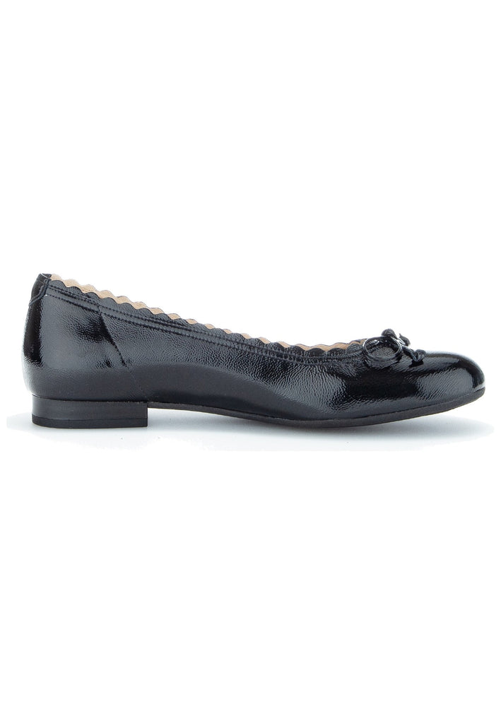 Gabor Ballerinas Leder Schwarz Lack