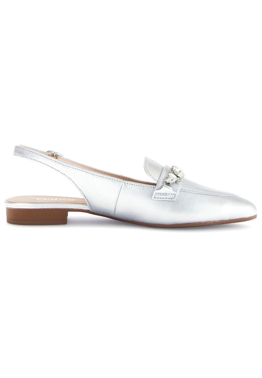 Gabor Ballerinas Leder Silber