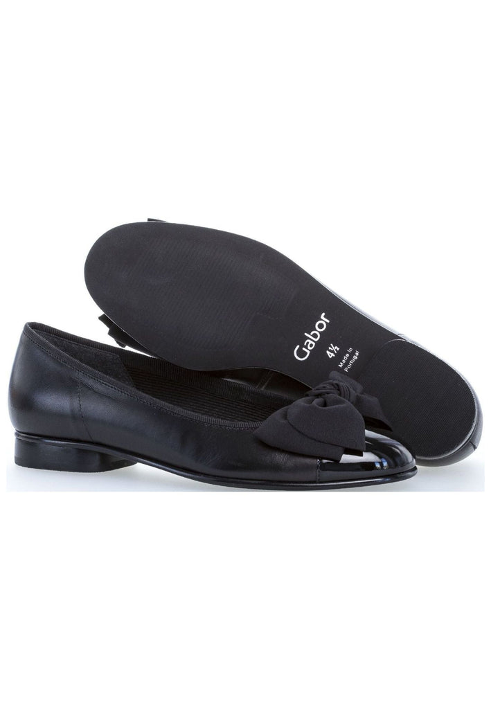 Gabor Ballerinas Leder/Textil Schwarz