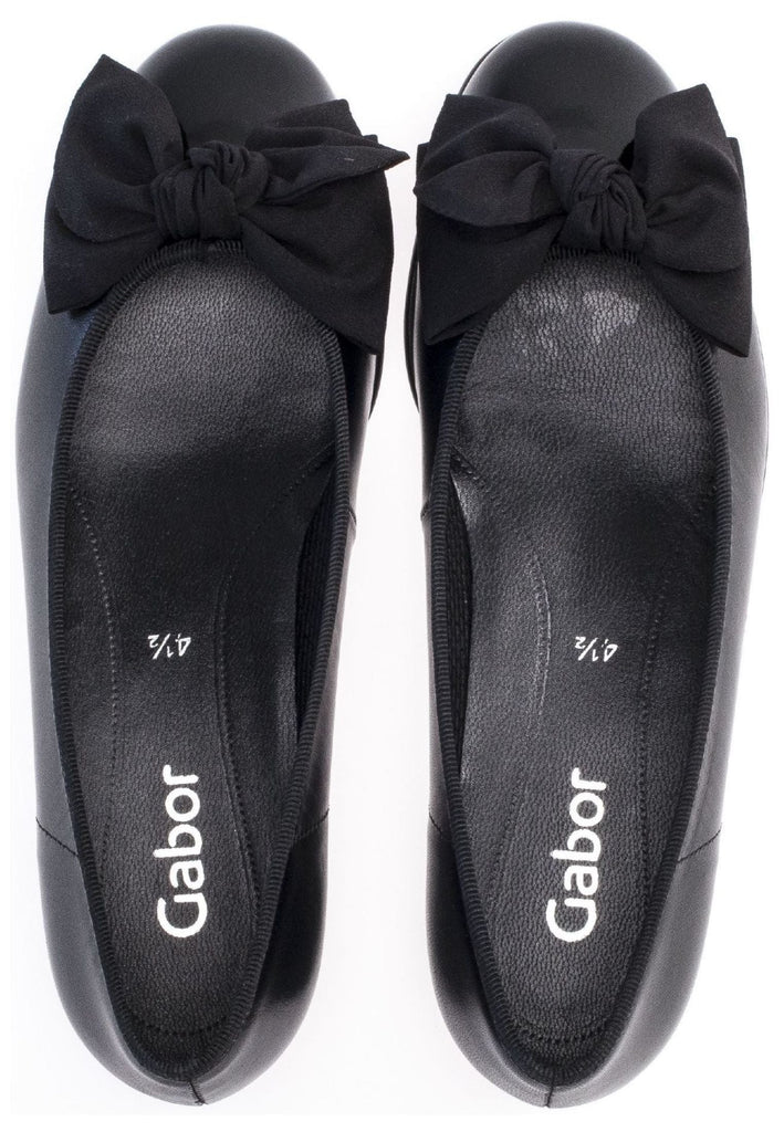Gabor Ballerinas Leder/Textil Schwarz