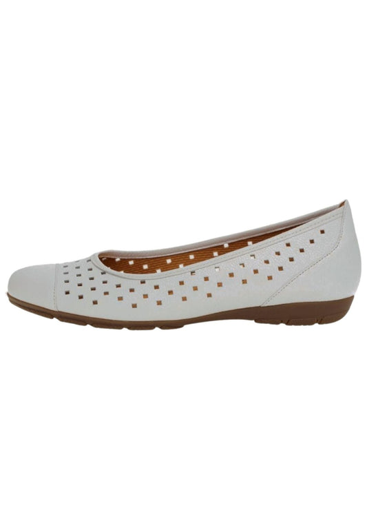 Gabor Ballerinas Leder Weiß