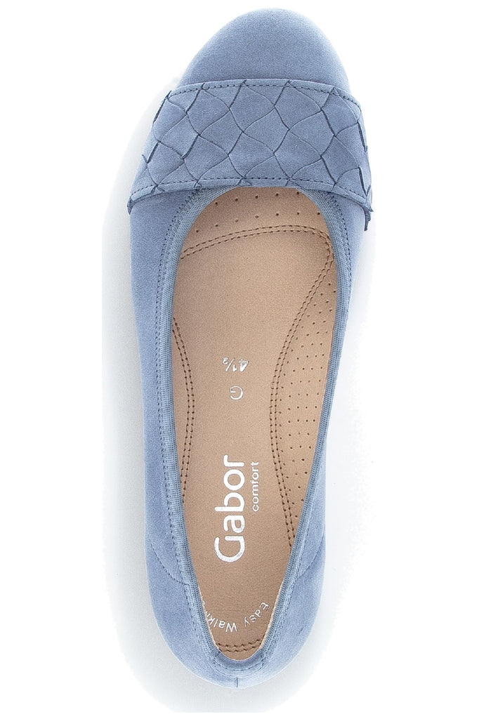 Gabor Ballerinas Nubukleder Hellblau