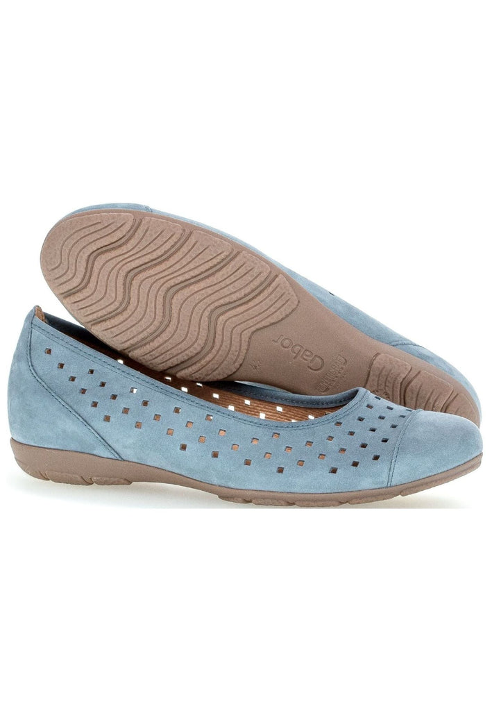 Gabor Ballerinas Nubukleder Jeans