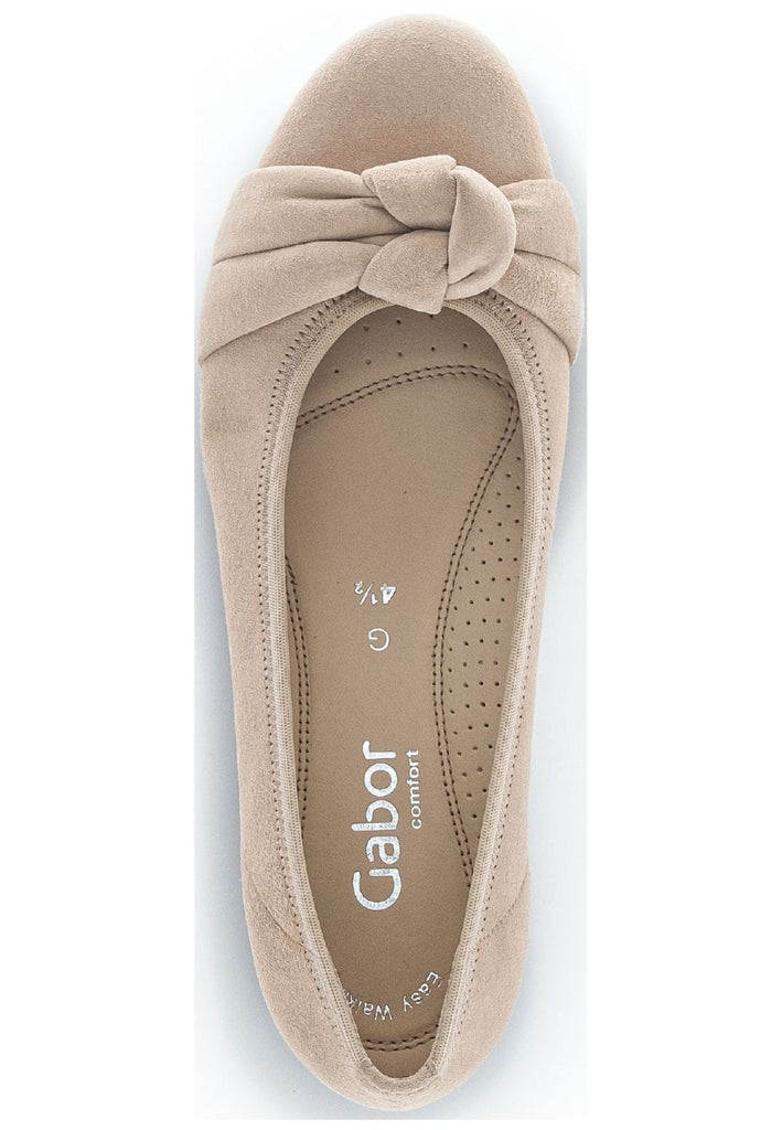 Gabor Ballerinas Veloursleder Beige