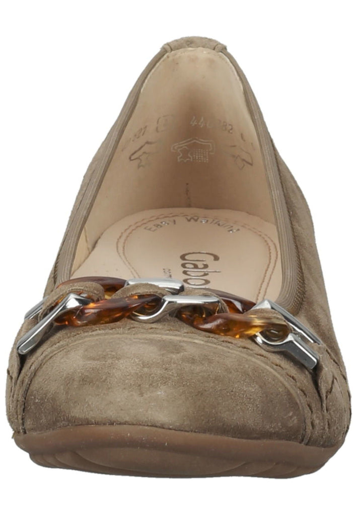Gabor Ballerinas Veloursleder Braun