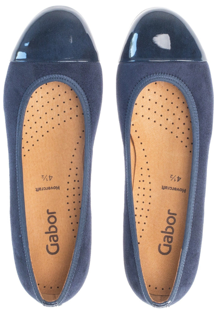 Gabor Ballerinas Veloursleder Dunkelblau