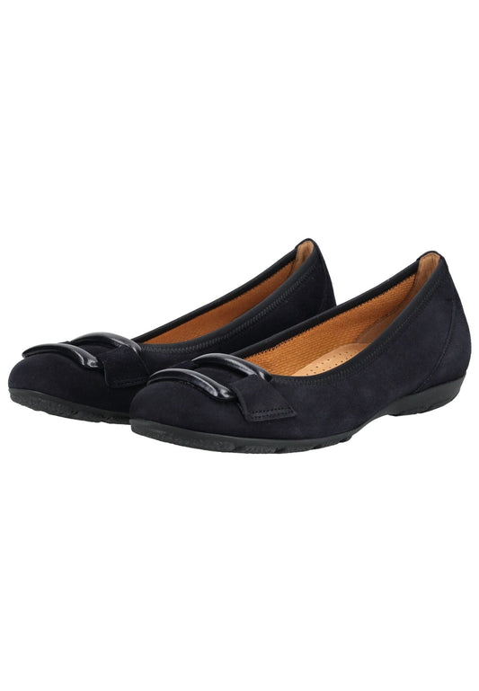 Gabor Ballerinas Veloursleder Dunkelblau