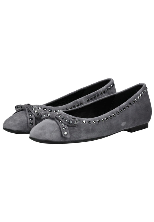 Gabor Ballerinas Veloursleder Smoke