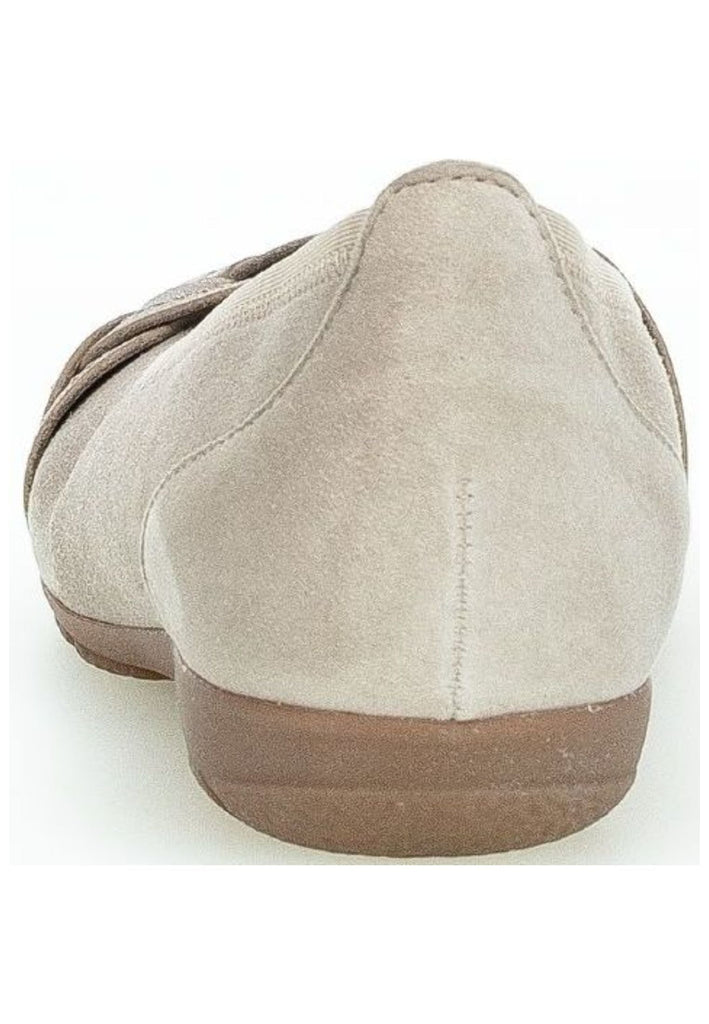 Gabor Ballerinas Veloursleder/Textil Beige/Gold