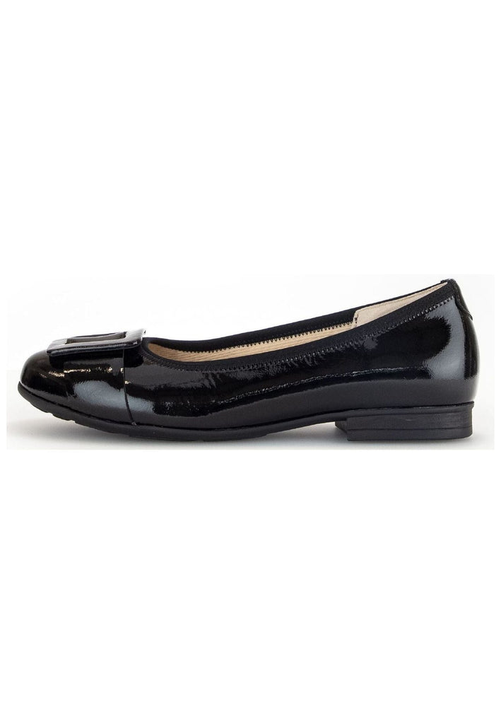 Ballerinas Gabor Comfort Ballerinas Leder Schwarz Lack