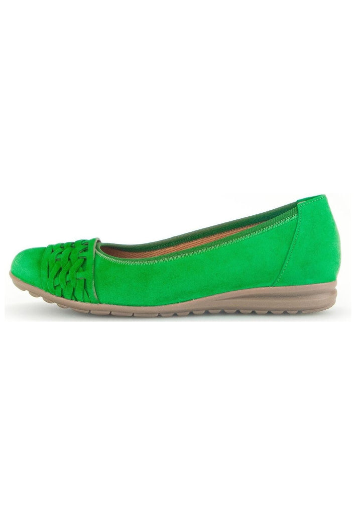 Ballerinas Gabor Comfort Ballerinas Veloursleder Grün