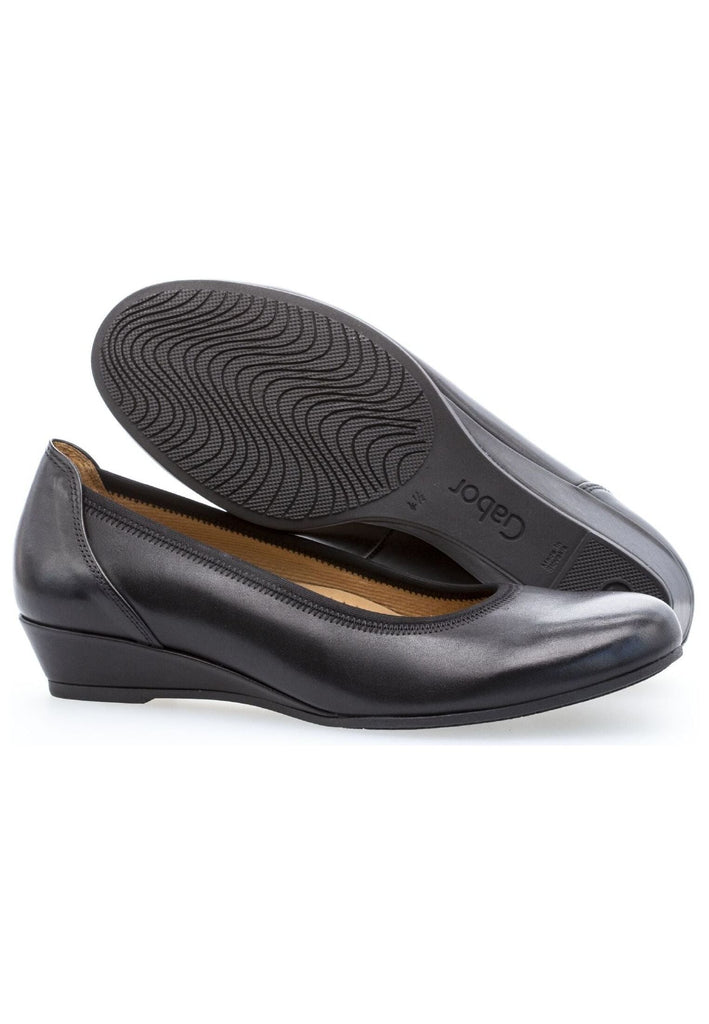 Gabor Comfort Ballerinas Glattleder Schwarz