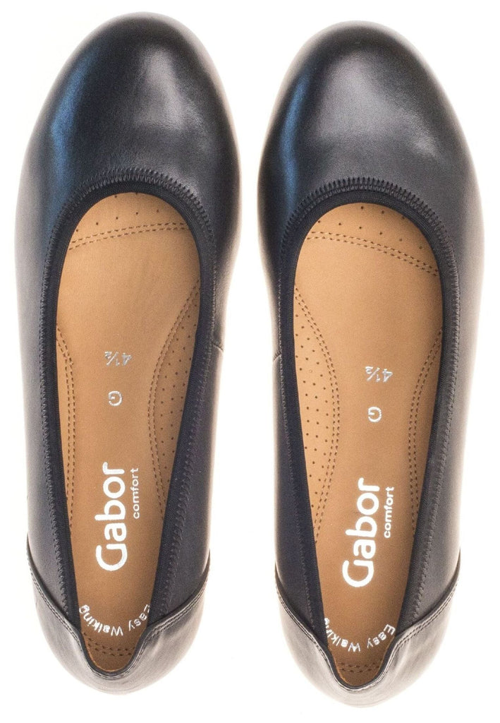Gabor Comfort Ballerinas Glattleder Schwarz