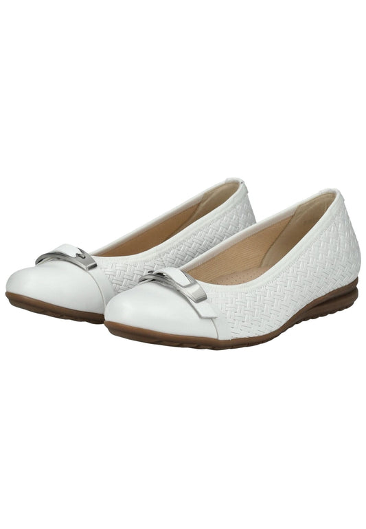 Gabor Comfort Ballerinas Glattleder Weiß