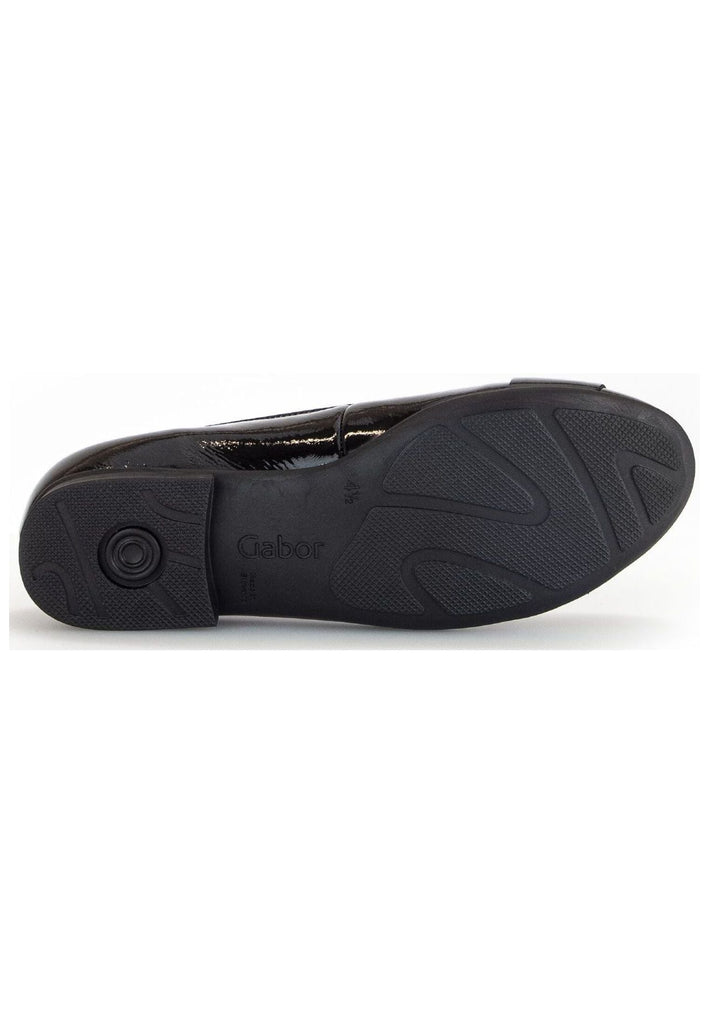 Gabor Comfort Ballerinas Leder Schwarz Lack